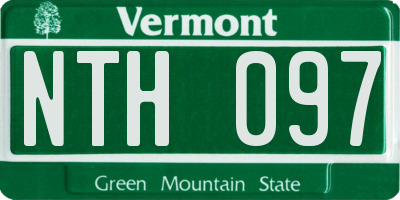 VT license plate NTH097