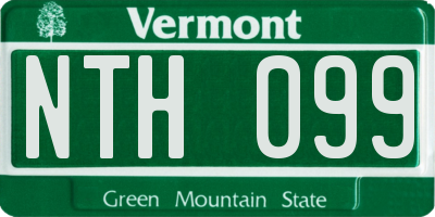 VT license plate NTH099