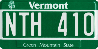 VT license plate NTH410