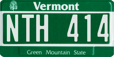 VT license plate NTH414