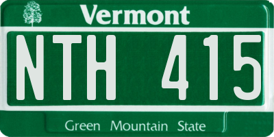 VT license plate NTH415