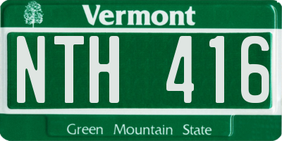 VT license plate NTH416
