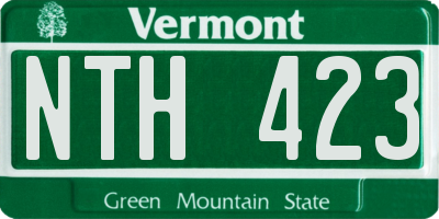 VT license plate NTH423