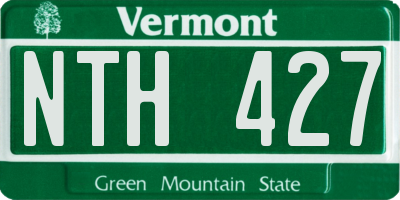 VT license plate NTH427