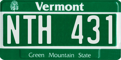 VT license plate NTH431