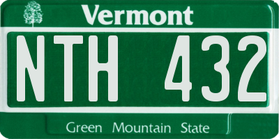 VT license plate NTH432