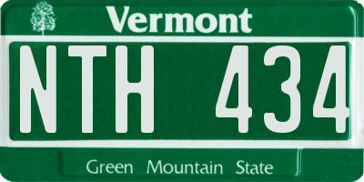 VT license plate NTH434
