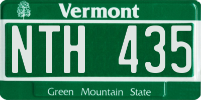VT license plate NTH435