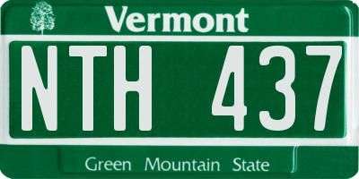 VT license plate NTH437