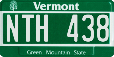 VT license plate NTH438