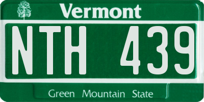 VT license plate NTH439