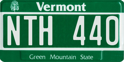VT license plate NTH440