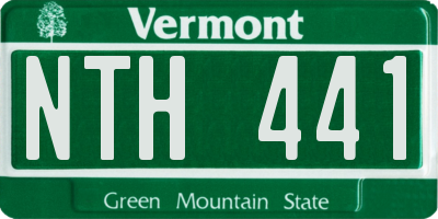 VT license plate NTH441