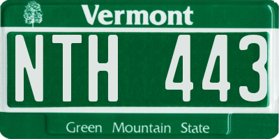 VT license plate NTH443