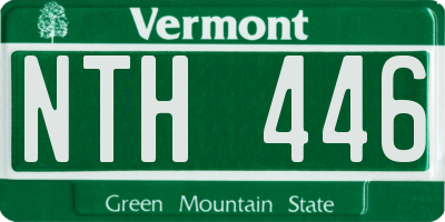 VT license plate NTH446