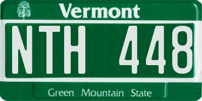 VT license plate NTH448