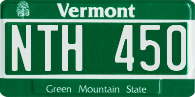 VT license plate NTH450