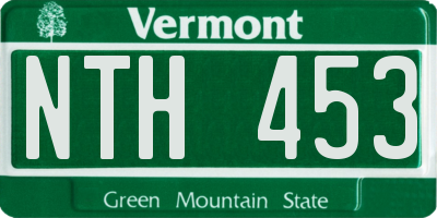 VT license plate NTH453