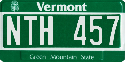 VT license plate NTH457