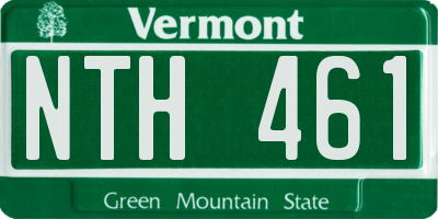 VT license plate NTH461