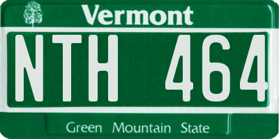 VT license plate NTH464