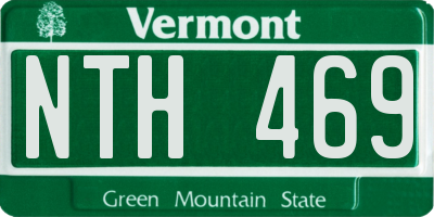 VT license plate NTH469