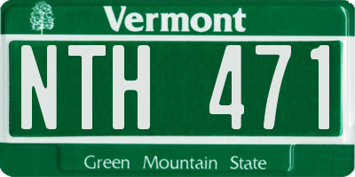 VT license plate NTH471