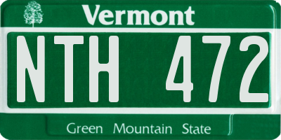 VT license plate NTH472