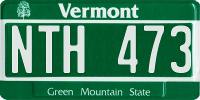 VT license plate NTH473