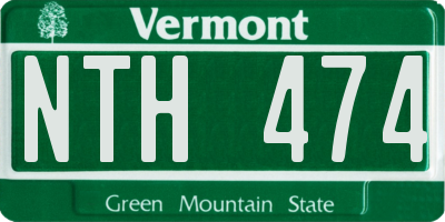 VT license plate NTH474