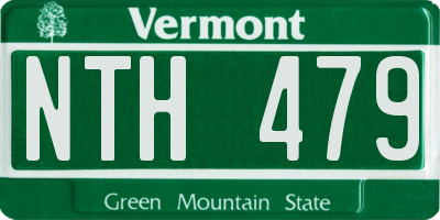 VT license plate NTH479