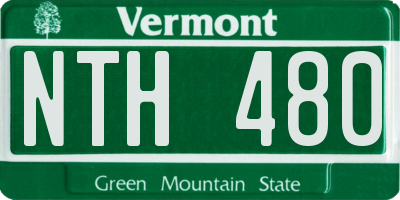 VT license plate NTH480