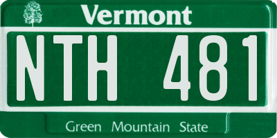 VT license plate NTH481