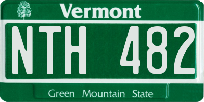 VT license plate NTH482