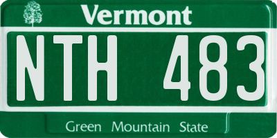 VT license plate NTH483