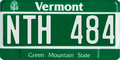 VT license plate NTH484
