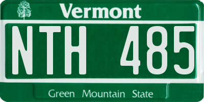 VT license plate NTH485