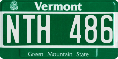 VT license plate NTH486