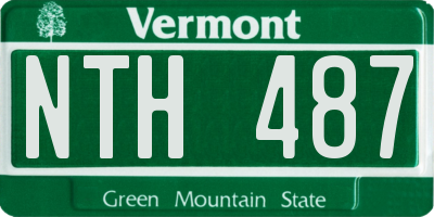VT license plate NTH487