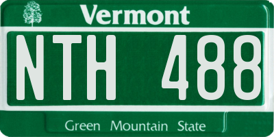 VT license plate NTH488