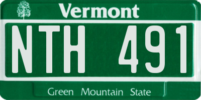 VT license plate NTH491