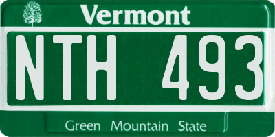 VT license plate NTH493