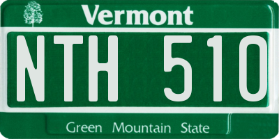 VT license plate NTH510