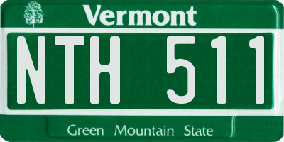 VT license plate NTH511