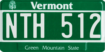 VT license plate NTH512