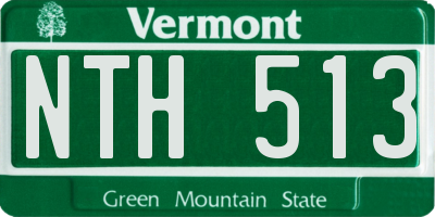 VT license plate NTH513