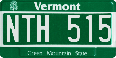 VT license plate NTH515