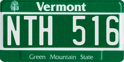 VT license plate NTH516