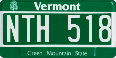 VT license plate NTH518