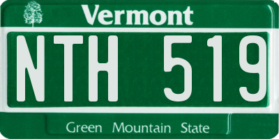 VT license plate NTH519